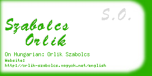 szabolcs orlik business card